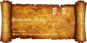 Bodisch Ulla névjegykártya